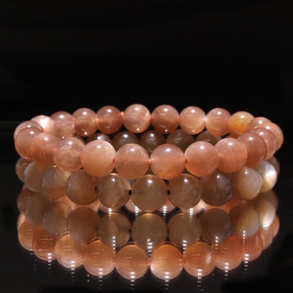 画像6: ブレス　サンムーンストーン＜タンザニア産＞　丸　約9.5mm　人間関係　幸福　悩みの解消　パワーストーン　天然石　品番：18629