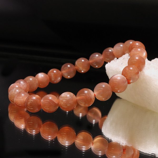 画像5: ブレス　サンムーンストーン＜タンザニア産＞　丸　約8.5mm　人間関係　幸福　悩みの解消　パワーストーン　天然石　品番：18631