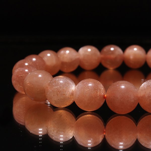 画像3: ブレス　サンムーンストーン＜タンザニア産＞　丸　約9mm　人間関係　幸福　悩みの解消　パワーストーン　天然石　品番：18630