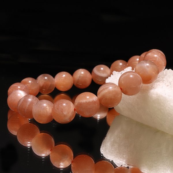 画像5: ブレス　サンムーンストーン＜タンザニア産＞　丸　約10.5mm　人間関係　幸福　悩みの解消　パワーストーン　天然石　品番：18627