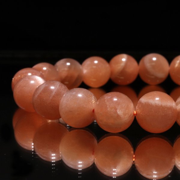 画像3: ブレス　サンムーンストーン＜タンザニア産＞　丸　約10.5mm　人間関係　幸福　悩みの解消　パワーストーン　天然石　品番：18627