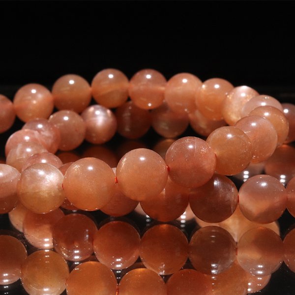 画像4: ブレス　サンムーンストーン＜タンザニア産＞　丸　約8.5mm　人間関係　幸福　悩みの解消　パワーストーン　天然石　品番：18631