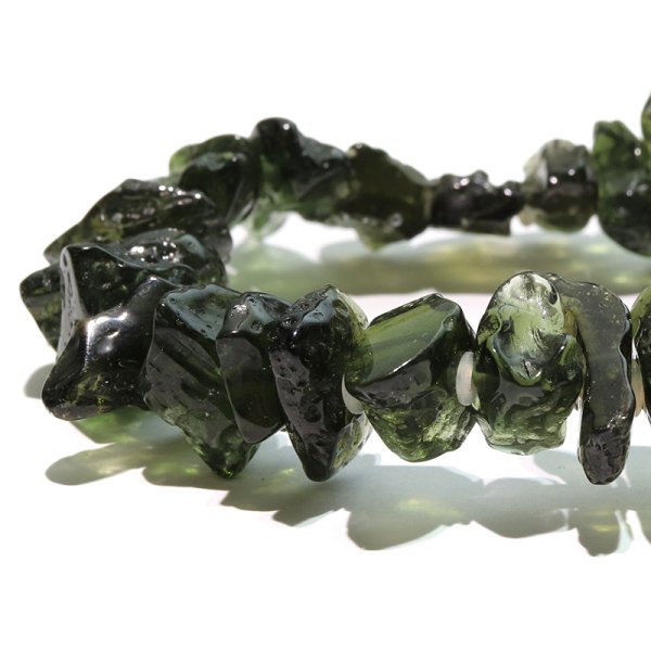 画像3: ブレス　モルダバイト＜チェコ産＞　原石　約4.4〜20.5ｍｍ　証明書付き　品番：18743