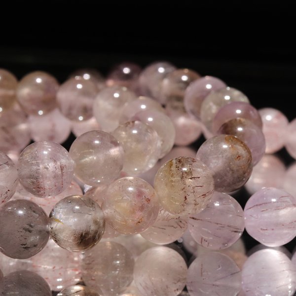 画像5: ブレス　モンドクォーツエレスチャル＜タンザニア産＞　淡い　丸　約8mm　日本製　品番：18770