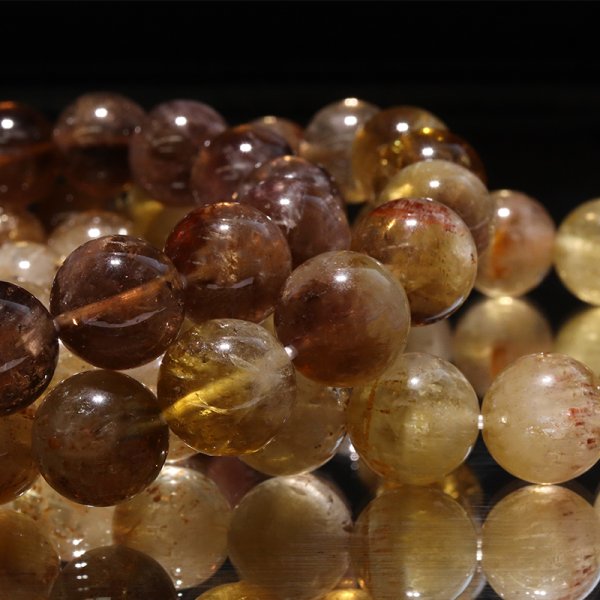 画像5: ブレス　モンドクォーツエレスチャル＜タンザニア産＞　AAAランク　イエロー系　丸　約12mm　日本製　品番：18766