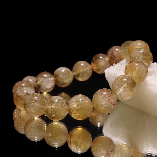 画像6: ブレス　モンドクォーツエレスチャル＜タンザニア産＞　AAAランク　イエロー系　丸　約12mm　日本製　品番：18766