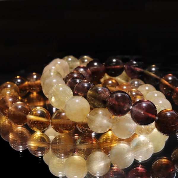 画像4: ブレス　モンドクォーツエレスチャル＜タンザニア産＞　AAAランク　イエロー系　丸　約11mm　日本製　品番：18767