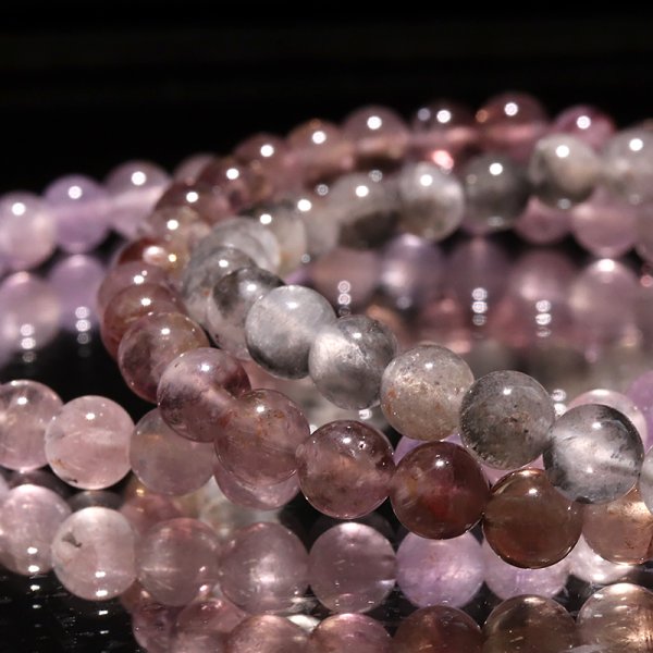 画像4: ブレス　モンドクォーツエレスチャル＜タンザニア産＞　ノーマル　丸　約5.5mm　日本製　品番：18774