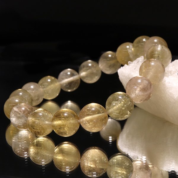 画像6: ブレス　モンドクォーツエレスチャル＜タンザニア産＞　AAAランク　イエロー系　丸　約11mm　日本製　品番：18767