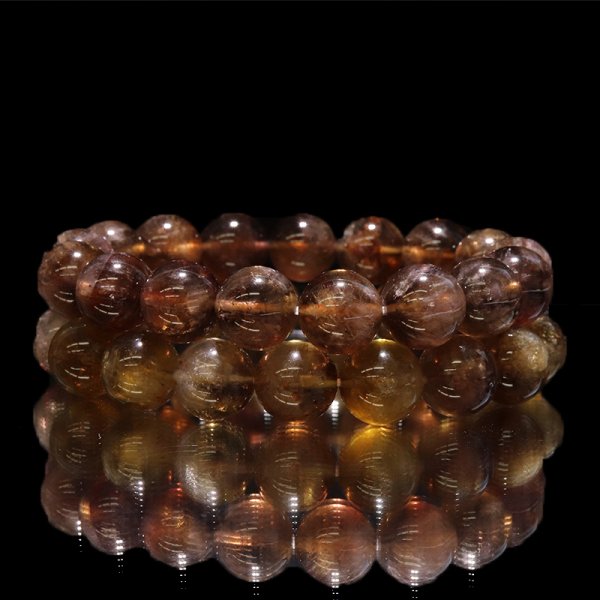 画像7: ブレス　モンドクォーツエレスチャル＜タンザニア産＞　AAAランク　イエロー系　丸　約12mm　日本製　品番：18766