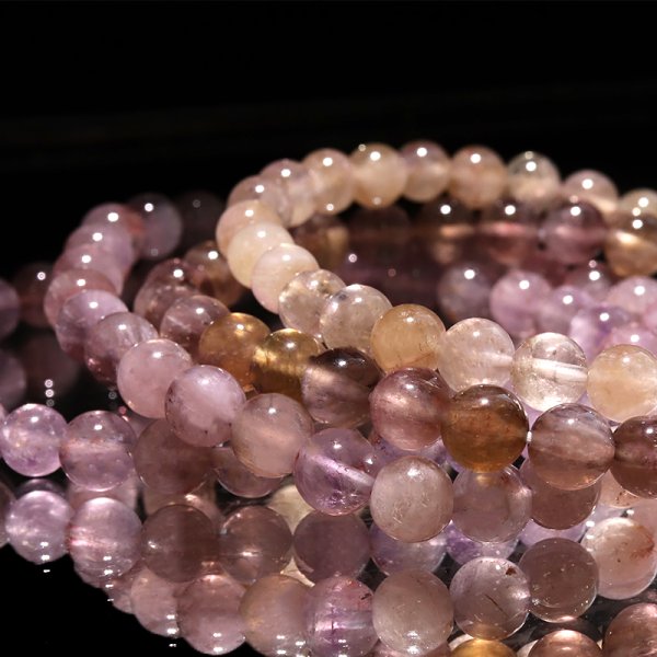 画像4: ブレス　モンドクォーツエレスチャル＜タンザニア産＞　ノーマル　丸　約6mm　日本製　品番：18773