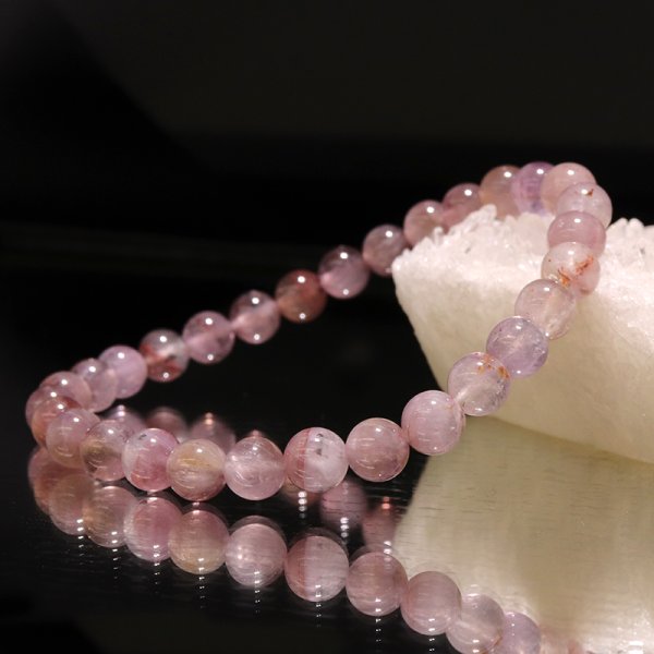 画像6: ブレス　モンドクォーツエレスチャル＜タンザニア産＞　ノーマル　丸　約6mm　日本製　品番：18773