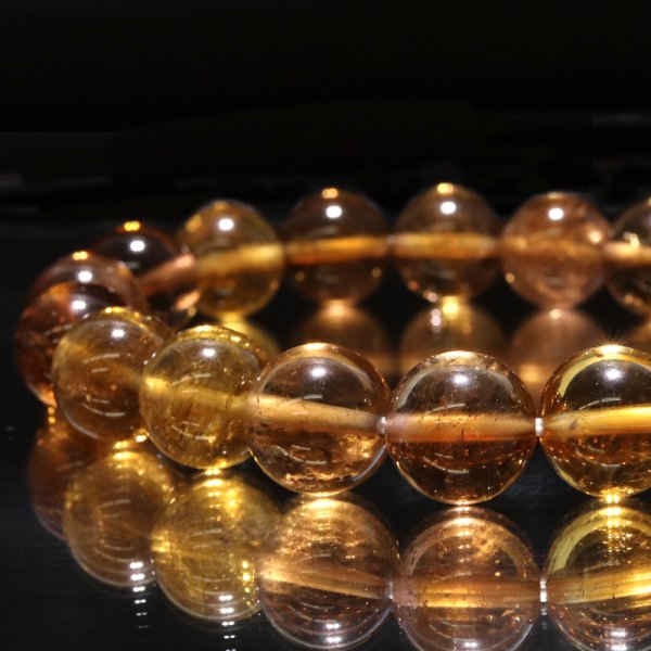 画像3: ブレス　モンドクォーツエレスチャル＜タンザニア産＞　AAAランク　イエロー系　丸　約11mm　日本製　品番：18767