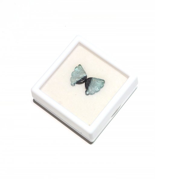 画像6: ルース　トルマリン　蝶々　約12〜17mm×12〜17mm　風水　ケース入り　品番：18848
