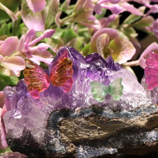 画像3: ルース　トルマリン　蝶々　約8〜11mm×8〜11mm　風水　ケース入り　品番：18854