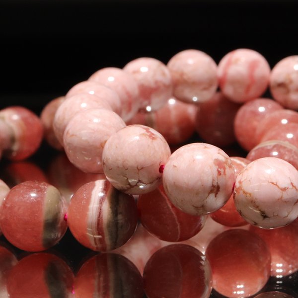 画像4: ブレス　縞インカローズ＜アルゼンチン産＞　丸　約11.5mm　品番：18863