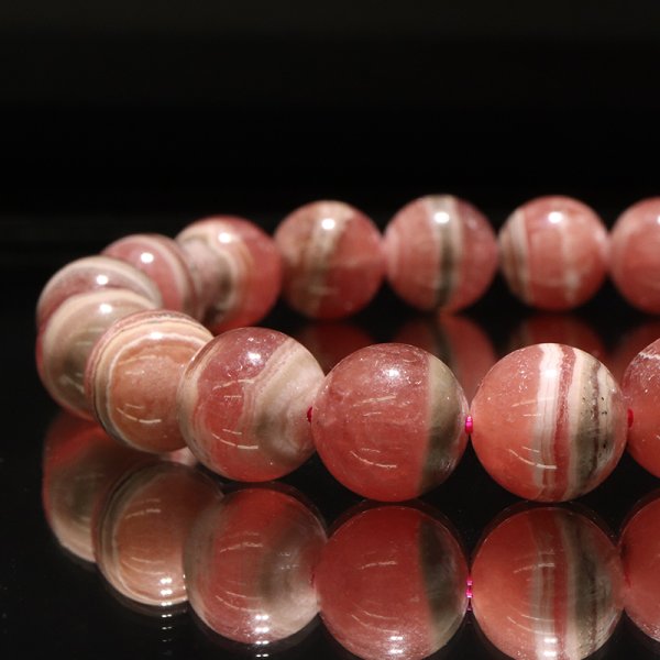 画像3: ブレス　縞インカローズ＜アルゼンチン産＞　丸　約11.5mm　品番：18863
