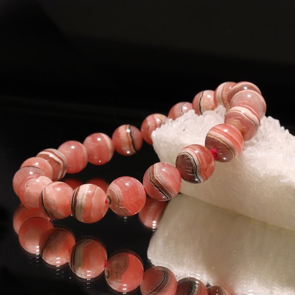 画像6: ブレス　縞インカローズ＜アルゼンチン産＞　丸　約9mm　品番：18867