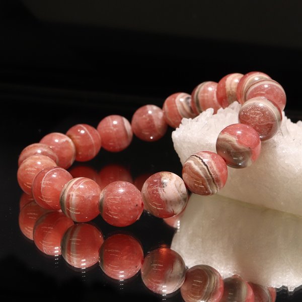 画像6: ブレス　縞インカローズ＜アルゼンチン産＞　丸　約11.5mm　品番：18863