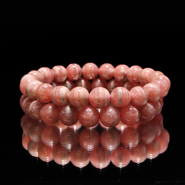 画像6: ブレス　縞インカローズ＜アルゼンチン産＞　丸　約8.5mm　品番：18868