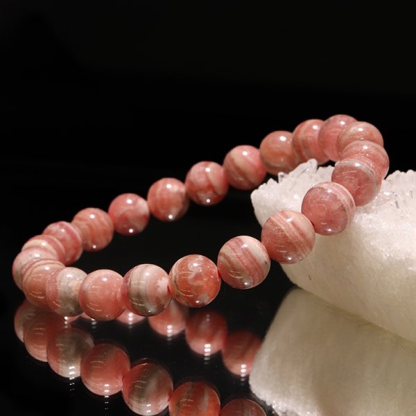 画像5: ブレス　縞インカローズ＜アルゼンチン産＞　丸　約8.5mm　品番：18868