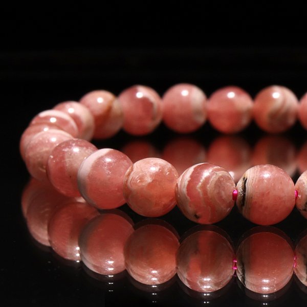 画像3: ブレス　縞インカローズ＜アルゼンチン産＞　丸　約7.5mm　品番：18869