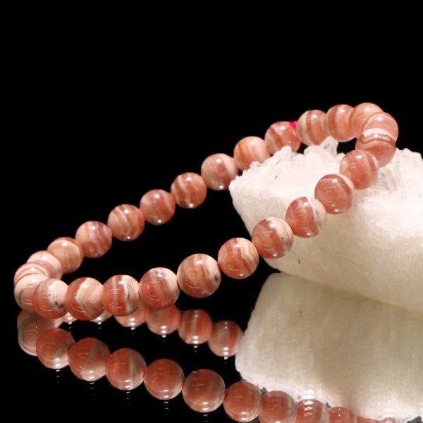 画像6: ブレス　縞インカローズ＜アルゼンチン産＞　丸　約6mm　品番：18872