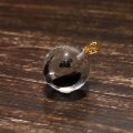 ペンダントトップ　水入り水晶　丸　約12ｍｍ　K18　ゴールド　品番：18877