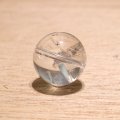バラ石　水入り水晶　丸　約17ｍｍ　穴あり　品番：18879
