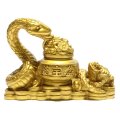 置物　聚宝盆　蛇　風水　蛙　干支　巳　三脚蟾蜍　品番：18886