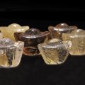 置物　元宝　ルチルクォーツ　ブラジル産　風水　一粒売り　ランダム発送　品番：18889