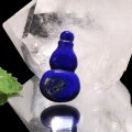 ペンダントトップ　瓢箪　ラピスラズリ　アフガニスタン産　穴あり　ひょうたん　ヒョウタン　風水　品番：18907