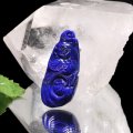 ペンダントトップ　インコ　ラピスラズリ　アフガニスタン産　穴あり　風水　品番：18905