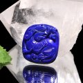 ペンダントトップ　ヒキュウ　ラピスラズリ　アフガニスタン産　穴あり　貔貅　ひきゅう　風水　品番：18910