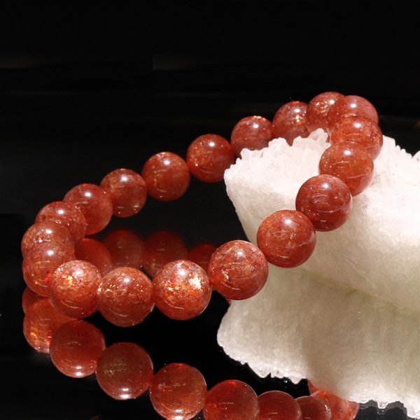 画像5: ブレス　サンストーン＜タンザニア産＞　丸　約11mm　品番：18929