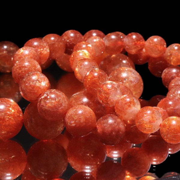 画像6: ブレス　サンストーン＜タンザニア産＞　丸　約14mm　品番：18926