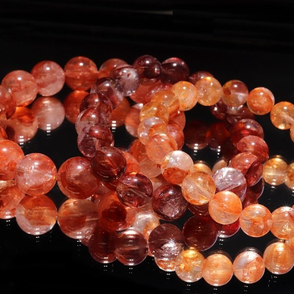 画像5: ブレス　レッドオーロラクォーツ＜マダガスカル産＞　丸　約12mm　品番：18937