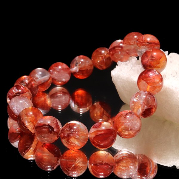 画像6: ブレス　レッドオーロラクォーツ＜マダガスカル産＞　丸　約12mm　品番：18937