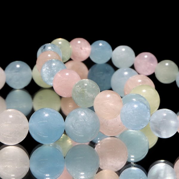 画像4: ブレス　MIXベリル＜ブラジル産＞　丸　約10.5mm　品番：18945