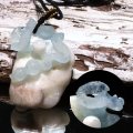 ペンダントトップ　蛇　アクアマリン　ブラジル産　紐付き　干支　巳　品番：18970