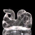 彫り物　水晶　蛇　手彫り　干支　巳　風水　品番：18979