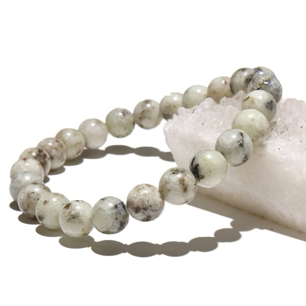 画像4: 【日本銘石】ブレス　杉石(スギライト)＜愛媛県＞　丸　約8mm　証明書付き　品番：18977