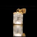 【現品限り】【一点物】トップ　フェナカイト　長方形カット　約7.95ct 　ロシア産　silver925　ゴールド　証明書付き　ケース付き　品番：18987