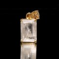【現品限り】【一点物】トップ　フェナカイト　長方形カット　約8.6ct 　ロシア産　silver925　ゴールド　証明書付き　ケース付き　品番：18986