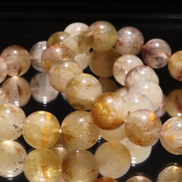 画像4: ブレス　モンドクォーツエレスチャル＜タンザニア産＞　淡　イエロー系　丸　約12mm　日本製　品番：18996