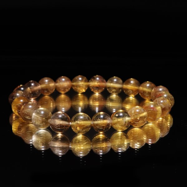 画像7: ブレス　モンドクォーツエレスチャル＜タンザニア産＞　AAAランク　イエロー系　丸　約9mm　日本製　品番：18998