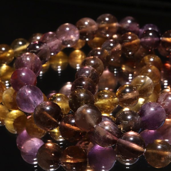 画像5: ブレス　モンドクォーツエレスチャル＜タンザニア産＞　AAAランク　イエロー系　丸　約9mm　日本製　品番：18998