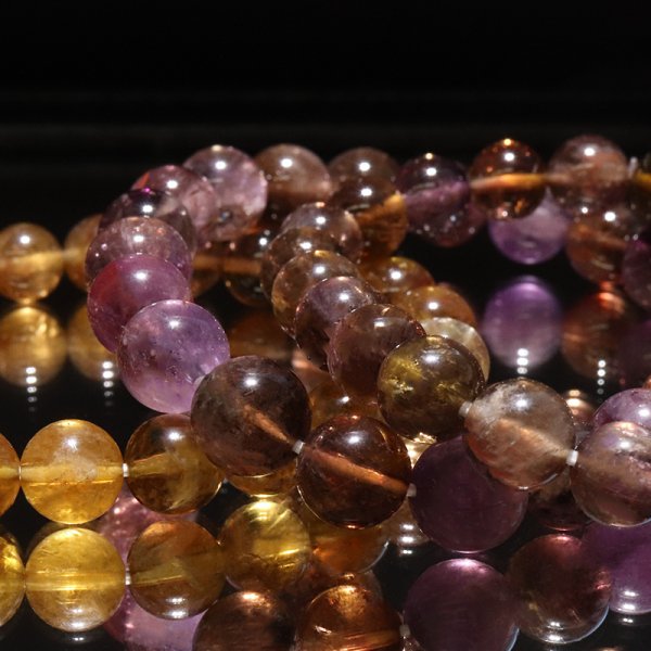 画像4: ブレス　モンドクォーツエレスチャル＜タンザニア産＞　AAAランク　イエロー系　丸　約9mm　日本製　品番：18998