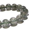 ブレス　グリーンルチル（アクチノライト）＜ブラジル産＞　丸　約11mm　品番：19033