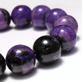 ブレス　ブラックチャロアイト＜ロシア産＞　丸　約15mm　品番：19070